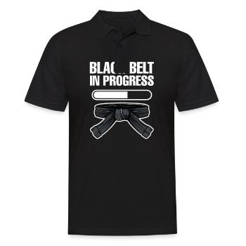 Jiu Jitsu Ceinture Noire En Progrès - Polo Homme - noir - Devant - Kai (181cm)