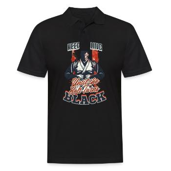 Le Jiu Jitsu continue de rouler jusqu’à ce que la ceinture devienne noire - Polo Homme - noir - Devant - Kai (181cm)