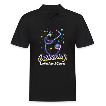 L&D-Krankenschwester liefert Liebe und Fürsorge - Männer Poloshirt - Schwarz - Vorne - Kai (181cm)