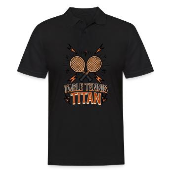 Tischtennis Tischtennis Titan - Männer Poloshirt - Schwarz - Vorne - Kai (181cm)
