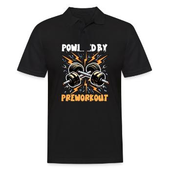 Pre Workout Powered By Preworkout - Männer Poloshirt - Schwarz - Vorne - Kai (181cm)