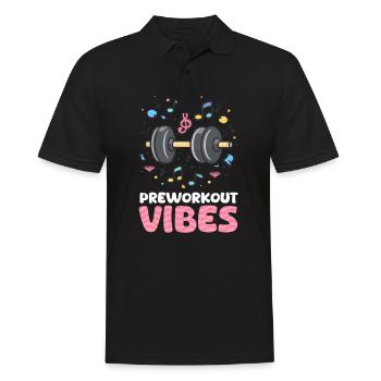 Pre Workout Preworkout Vibes - Männer Poloshirt - Schwarz - Vorne - Kai (181cm)