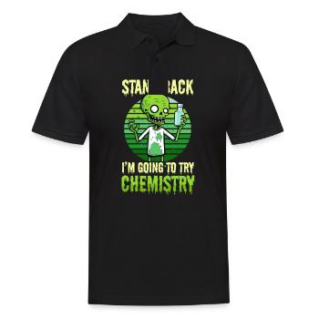 Professeur de chimie d’Halloween Essayez la chimie - Polo Homme - noir - Devant - Kai (181cm)