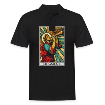 Tarotkarten Tarotkarte 20 Judgment Gericht - Männer Poloshirt - Schwarz - Vorne - Kai (181cm)