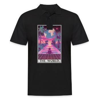 Tarot Card Tarot Card The World - Men's Polo Shirt - black - Front - Kai (181cm)