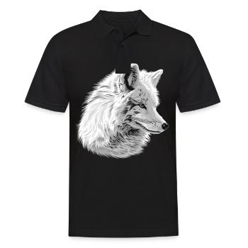 Arctic Fox Polarfüchse Polarfuchs - Men's Polo Shirt - black - Front - Kai (181cm)