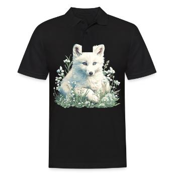 Arctic Fox Polarfüchse Polarfuchs - Men's Polo Shirt - black - Front - Kai (181cm)