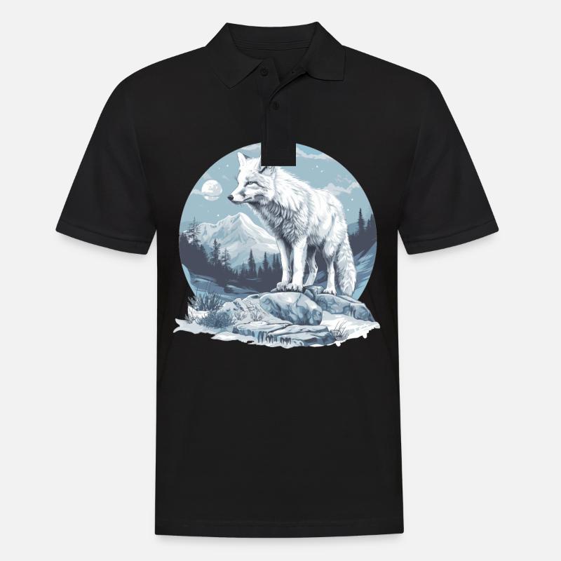 Arctic Fox Polarfüchse Polarfuchs - Men's Polo Shirt - black