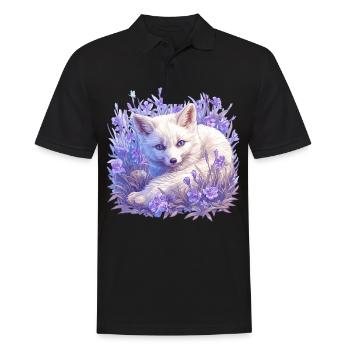 Arctic Fox Polarfüchse Polarfuchs - Men's Polo Shirt - black - Front - Kai (181cm)