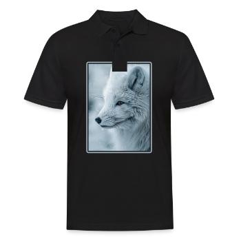 Arctic Fox Polarfüchse Polarfuchs - Men's Polo Shirt - black - Front - Kai (181cm)