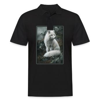 Arctic Fox Polarfüchse Polarfuchs - Men's Polo Shirt - black - Front - Kai (181cm)