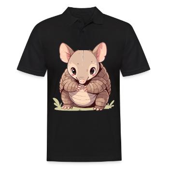 Armadillo Gürteltiere Gürteltier - Männer Poloshirt - Schwarz - Vorne - Kai (181cm)