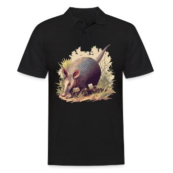Armadillo Gürteltiere Gürteltier - Männer Poloshirt - Schwarz - Vorne - Kai (181cm)