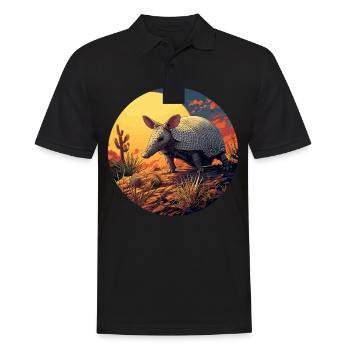 Armadillo Gürteltiere Gürteltier - Männer Poloshirt - Schwarz - Vorne - Kai (181cm)