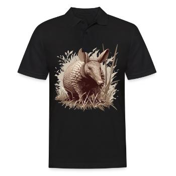 Armadillo Gürteltiere Gürteltier - Männer Poloshirt - Schwarz - Vorne - Kai (181cm)