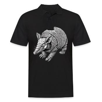 Armadillo Gürteltiere Gürteltier - Männer Poloshirt - Schwarz - Vorne - Kai (181cm)
