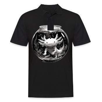Axolotl - Men's Polo Shirt - black - Front - Kai (181cm)