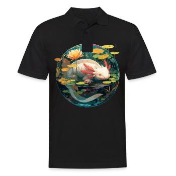Axolotl - Men's Polo Shirt - black - Front - Kai (181cm)