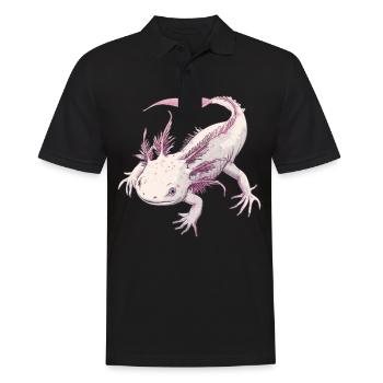 Axolotl - Men's Polo Shirt - black - Front - Kai (181cm)