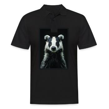 Badger Dachse Dachs - Männer Poloshirt - Schwarz - Vorne - Kai (181cm)