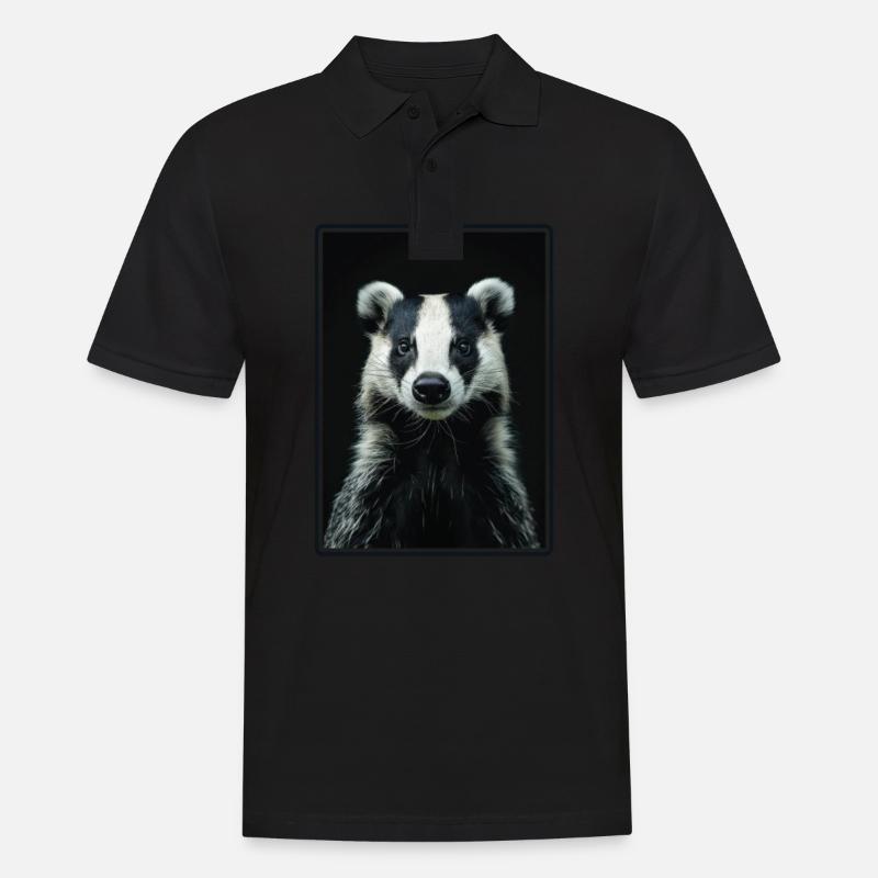 Badger Dachse Dachs - Männer Poloshirt - Schwarz