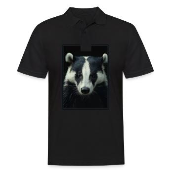 Badger Dachse Dachs - Männer Poloshirt - Schwarz - Vorne - Kai (181cm)