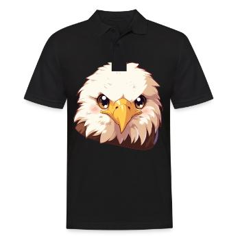 Pygargue à tête blanche Weißkopfseeadler - Polo Homme - noir - Devant - Kai (181cm)