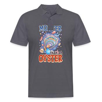 Auster feuchter als eine Auster - Männer Poloshirt - Anthrazit - Vorne - Nico (186cm)