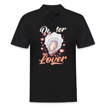 Austern-Austern-Liebhaber - Männer Poloshirt - Schwarz - Vorne - Kai (181cm)