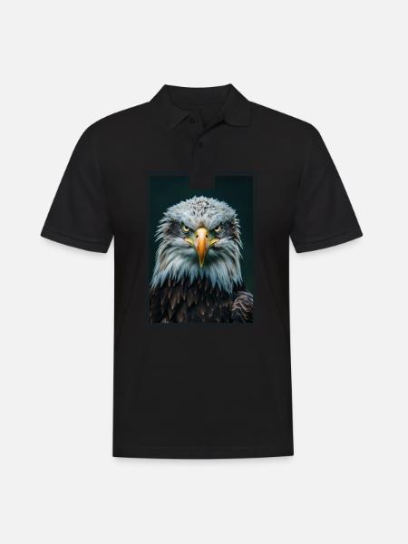 Bald Eagle Weißkopfseeadler - Men's Polo Shirt - black
