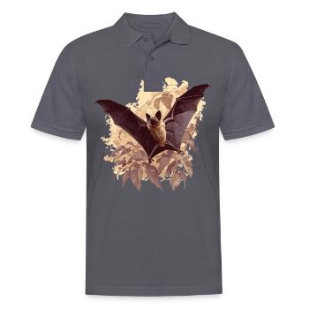 Bat Fledermäuse Fledermaus - Männer Poloshirt - Anthrazit - Vorne - Nico (186cm)