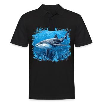 Whale Shark Walhaie Walhai - Männer Poloshirt - Schwarz - Vorne - Kai (181cm)