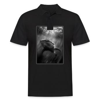 Whale Shark Walhaie Walhai - Männer Poloshirt - Schwarz - Vorne - Kai (181cm)