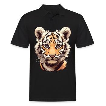 Tigre du Bengale Roi Tigre - Polo Homme - noir - Devant - Kai (181cm)