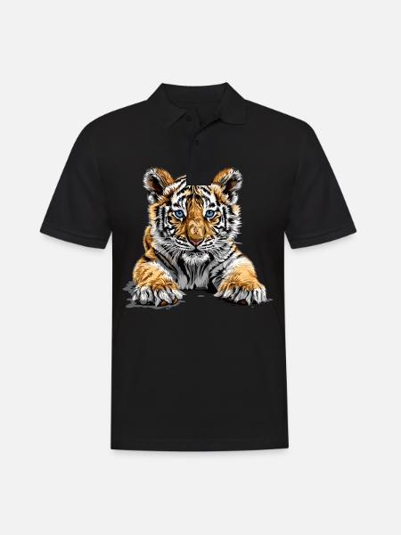 Bengal Tiger King Tiger - Men's Polo Shirt - black