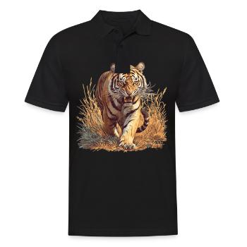 Tigre du Bengale Roi Tigre - Polo Homme - noir - Devant - Kai (181cm)