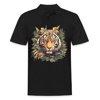 Tigre du Bengale Roi Tigre - Polo Homme - noir - Devant - Kai (181cm)