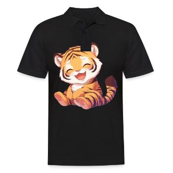 Tigre du Bengale Roi Tigre - Polo Homme - noir - Devant - Kai (181cm)