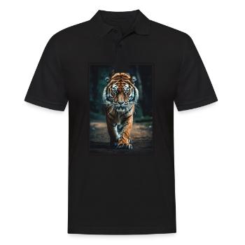 Tigre du Bengale Roi Tigre - Polo Homme - noir - Devant - Kai (181cm)