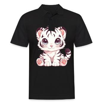 Tigre blanc Weiße Tigre Weißer Tigre - Polo Homme - noir - Devant - Kai (181cm)
