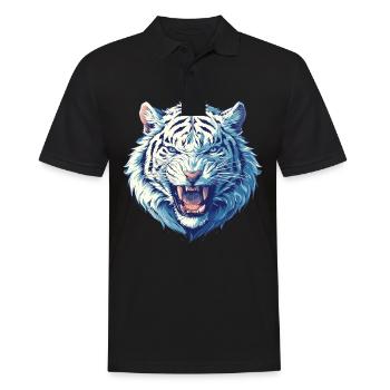 Tigre blanc Weiße Tigre Weißer Tigre - Polo Homme - noir - Devant - Kai (181cm)