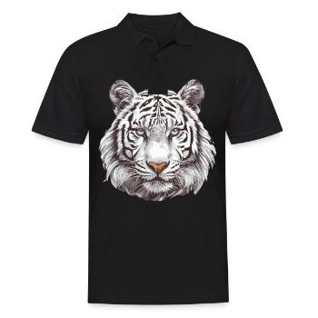 Tigre blanc Weiße Tigre Weißer Tigre - Polo Homme - noir - Devant - Kai (181cm)