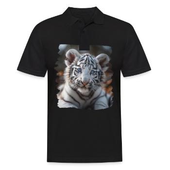 Tigre blanc Weiße Tigre Weißer Tigre - Polo Homme - noir - Devant - Kai (181cm)