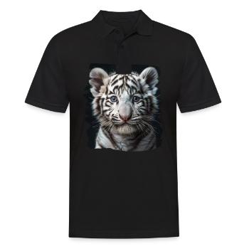 Tigre blanc Weiße Tigre Weißer Tigre - Polo Homme - noir - Devant - Kai (181cm)