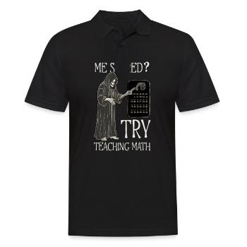Professeur de mathématiques d’Halloween, j’ai peur ? Essayez le tapis d’enseignement - Polo Homme - noir - Devant - Kai (181cm)