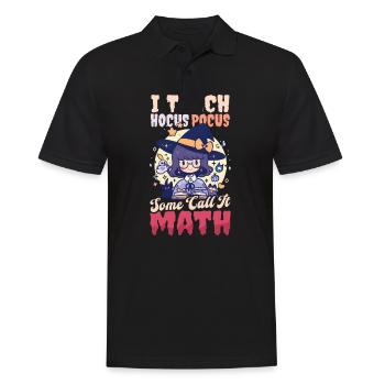 Halloween Math Teacher I Teach Some Call Math - Men's Polo Shirt - black - Front - Kai (181cm)
