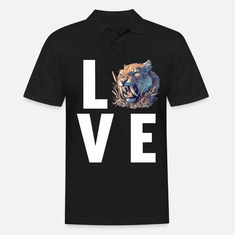 Saber-Toothed Tiger Sabertooth Tiger - Men's Polo Shirt - black