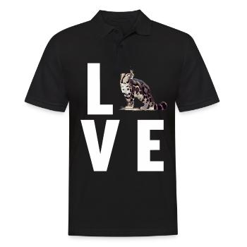 Clouded Leopard Nebelparder - Men's Polo Shirt - black - Front - Kai (181cm)
