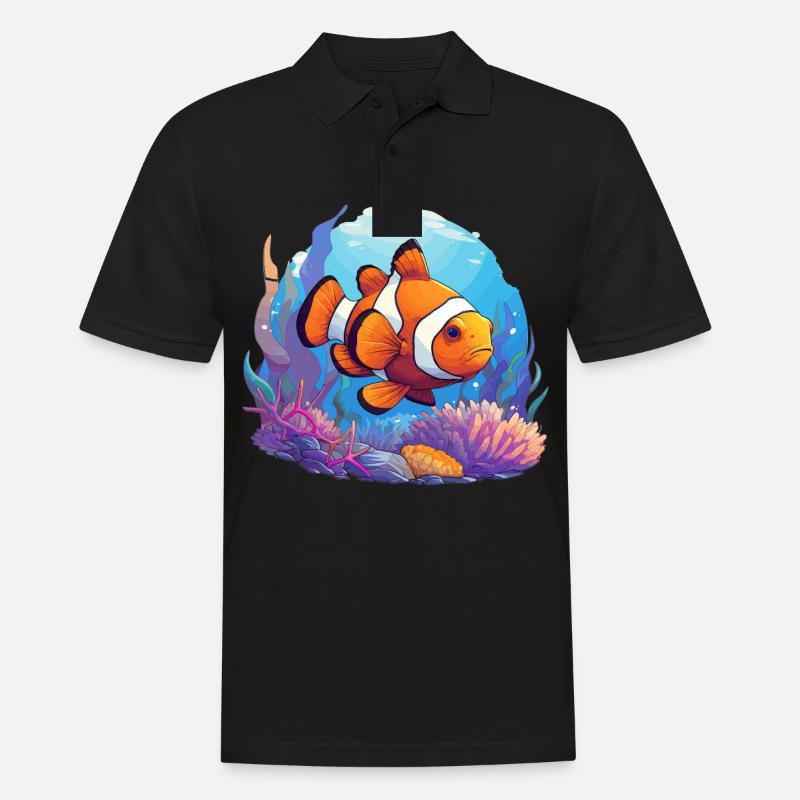Clownfish Clownfische Clownfisch - Männer Poloshirt - Schwarz
