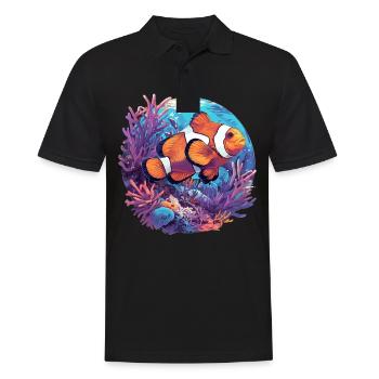 Clownfish Clownfische Clownfisch - Männer Poloshirt - Schwarz - Vorne - Kai (181cm)